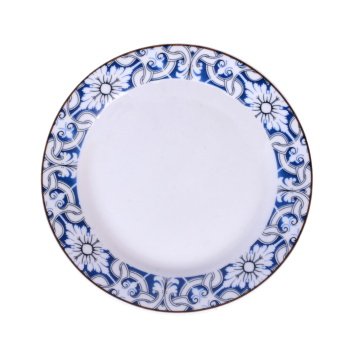 PLAT 12,5CM 0.098KG BLEU BLANC CERAMIQUE
