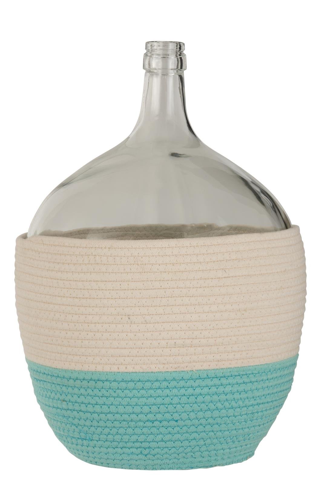 1704	BOTTLE COVER COTGLA WH/AZ L (38x38x53cm)