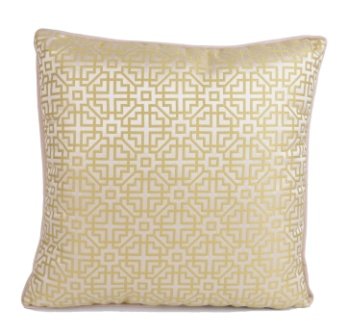 COUSSIN  42X42CM 0,489KG BEIGE VERT SATIN