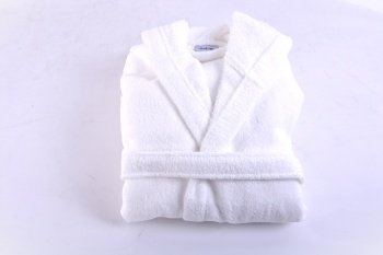 PEIGNOIR CAPUCHE TAILLE L 1,050KG BLANC COTON