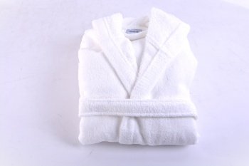 PEIGNOIR CAPUCHE TAILLE S 0,958KG BLANC COTON
