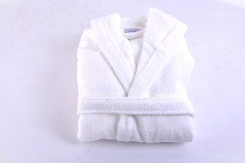 PEIGNOIR CAPUCHE ENFANT TAILLE10 0,631KG BLANC COTON