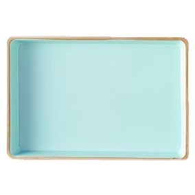 55983  PLATEAUX 32X22 CM 0.423 KG TURQUOISE PLASTIQUE