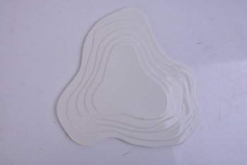 4827 PLAT 25CM 0,513KG BLANC GRES