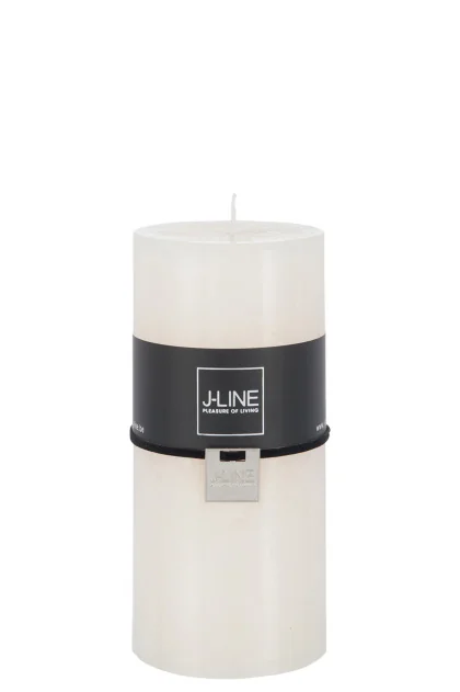93428 BOUGIE 7X7X15CM 0.482KG BLANC CIRE