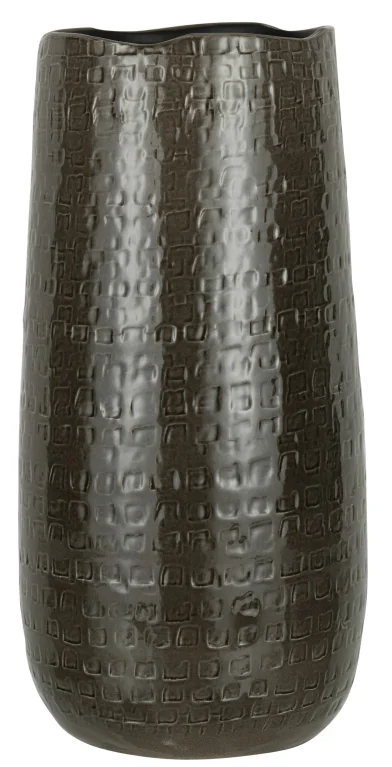 28083 VASE (22x22x50cm) 7KG  NOIR CERAMIQUE