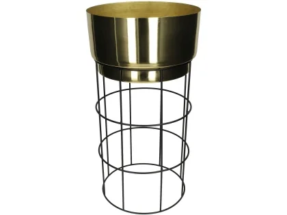 WER-9585	Planter Metal Gold 31x31x60cm