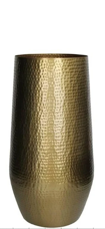 KAL-2539 VASE 21x21x51CM 2,661KG DORE METAL
