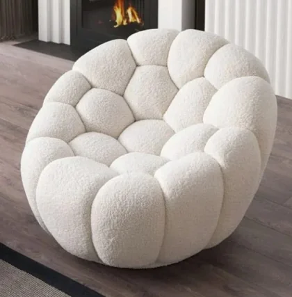 2457 FAUTEUIL 110X114X66CM BLANC