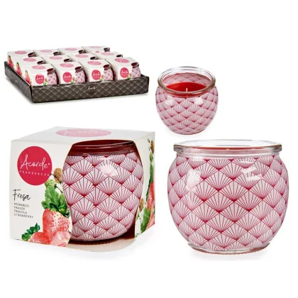 13577 BOUGIE 6.5 X 6.5 cm 0,289 KG ROUGE VERRE