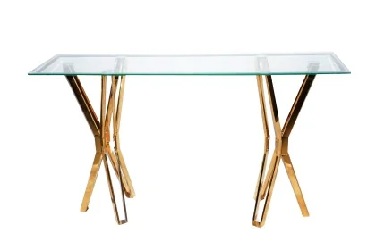 BS-51G CONSOLE 140X40X80CM 19,2KG DORE METAL VERRE