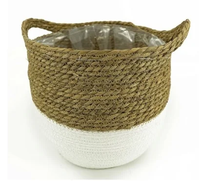 47650  PANIER 32X 30CM 0.740KG BLANC BAMBOU