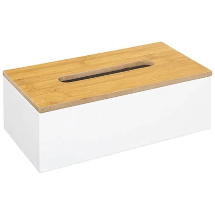 174641A boite mouchoir  25X13CM0.485KG BLANC BOIS