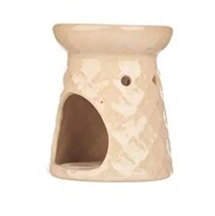 84549 BOUGEOIR 8X10 CM 0.292KG BEIGE CERAMIQUE